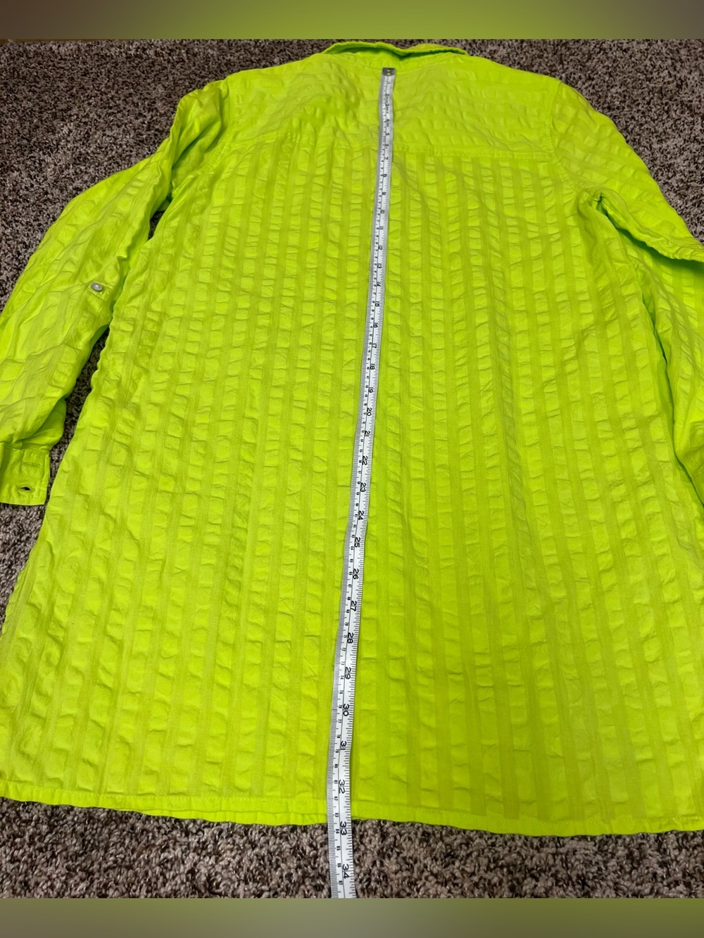 New Sigrid Olsen Lime Green 100% cotton tunic Size M - Picture 9 of 10